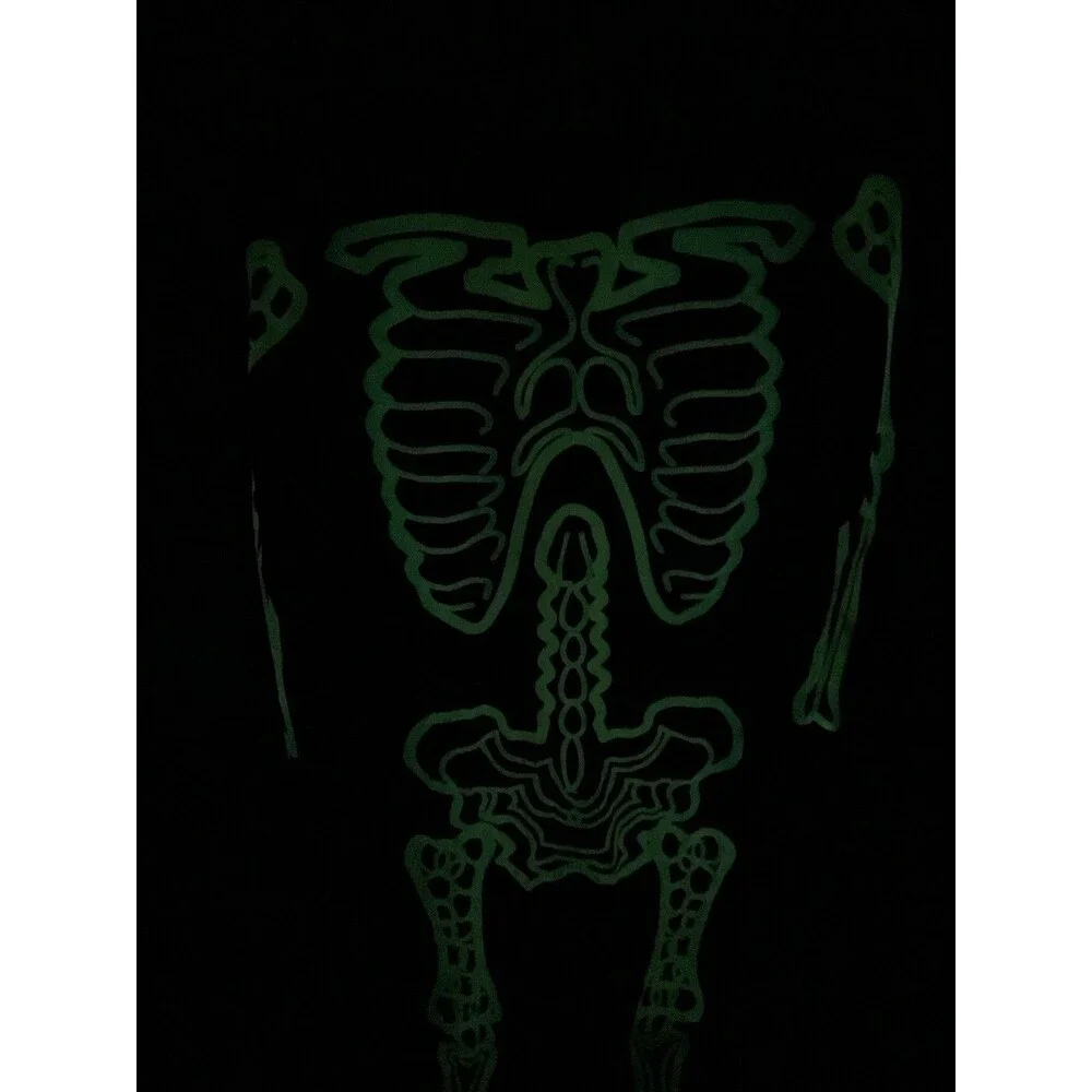 Glow In Dark Skeleton Costume Toddler 8-9 Years 1 pc No Gloves Hook&Loop Closure